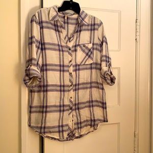 Button down flannel look